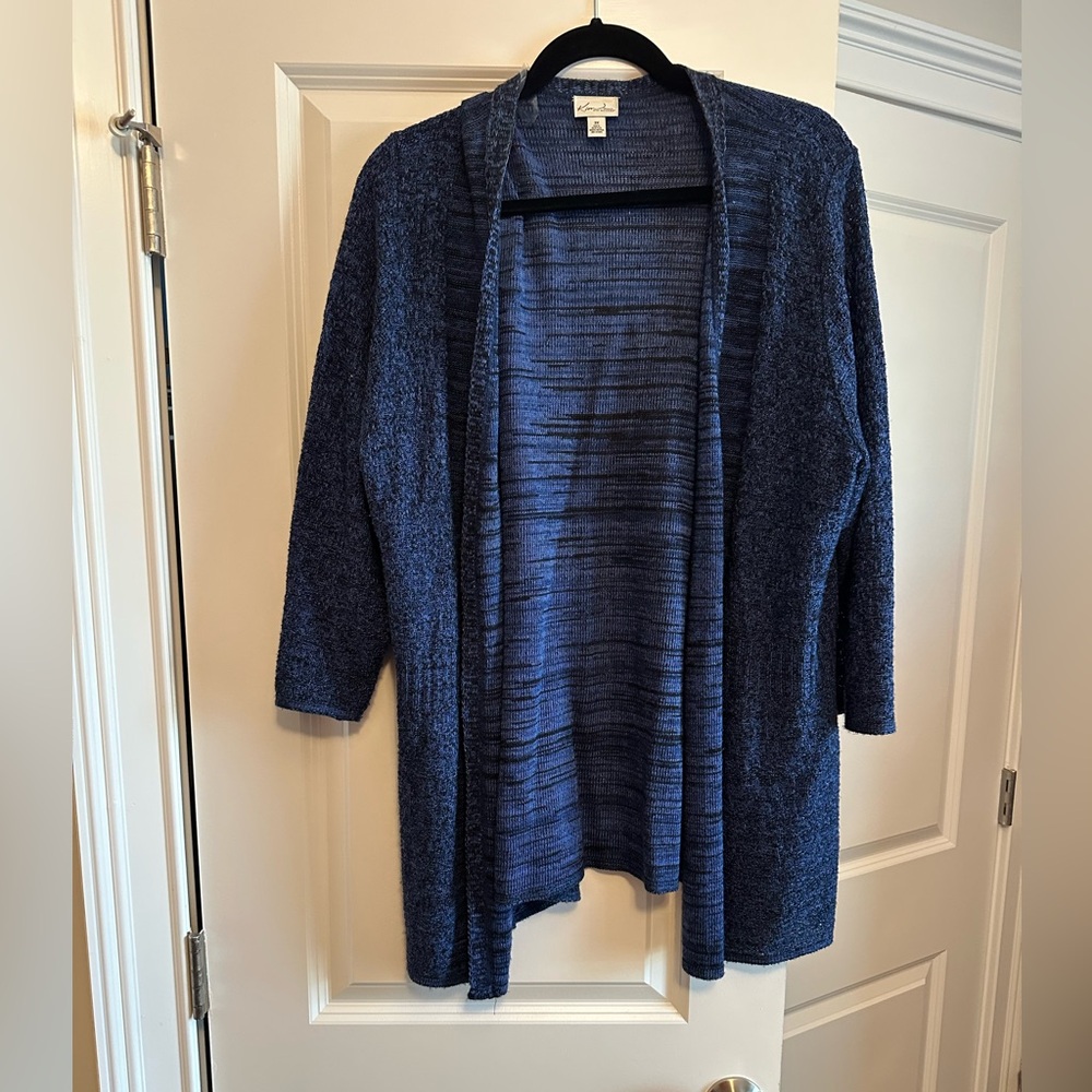 Kim Rogers Deep Blue Open Front Cardigan